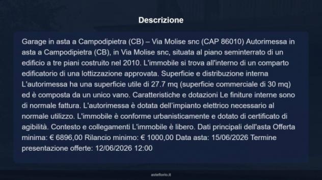 Immobile in asta di 27 m² in vendita a Campodipietra - Foto 9