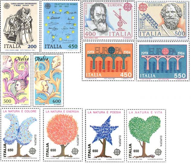 ITALIA francobolli 1970-2001 serie: EUROPA - Foto 3