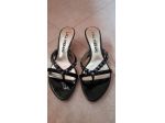 PAIA DI SANDALI ELEGANTI NERO DA DONNA CON TACCO ALTO: 2 CM, MARCA: LUCA STEFANI