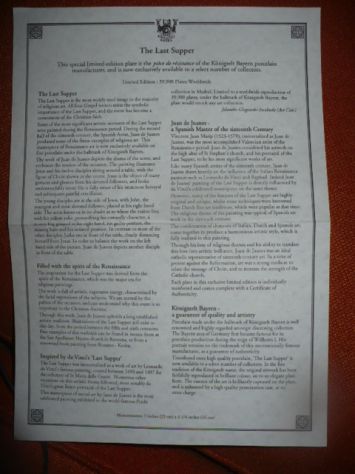 Piatto da collezione ultima cena - Foto 3
