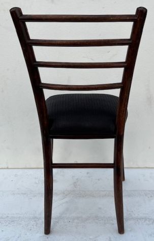 Sedia in Legno con Tessuto Nero - Foto 4