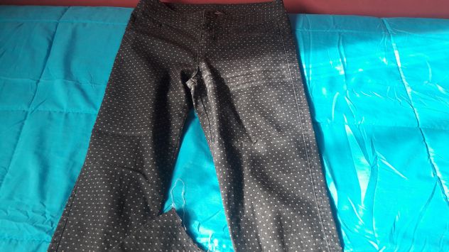 Jeans leggings nero a pois bianchi donna Tezenis Tg S - NUOVI