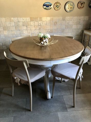 NUOVO TAVOLO ROTONDO DIAMETRO 110 LEGNO MASSELLO - Foto 5