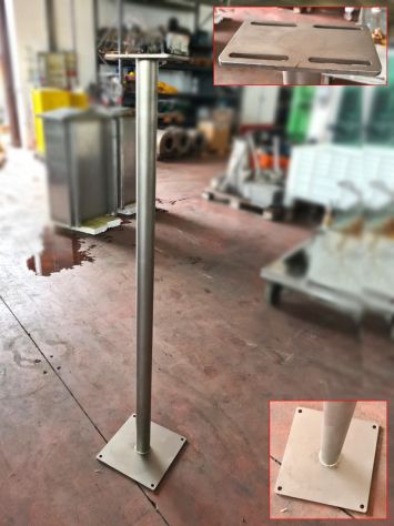 colonna per supporto in acciaio inox usata - Foto 2