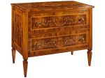Comò 2 cassetti decorato intarsiato arte povera cod 11248