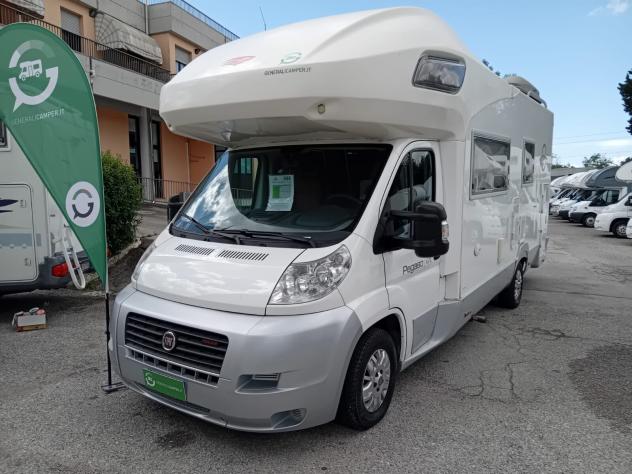 CAMPER PEGASO DUCATO DOPPIA DINETTE 7 POSTI LETTO CASTELLO GARAGE CLIMATIZZATORE WEBASTO FOTOVOLTAICO GENERALI USATI 588 - Foto 2