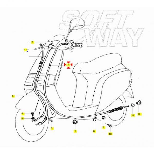Cavo freno posteriore Sfera Quartz Skipper 266213 - Foto 3
