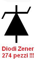 Diodi Zener assortiti 274 pezzi "NUOVI"