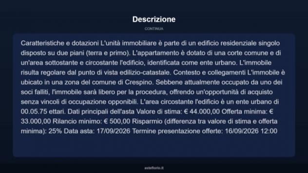 Immobile in asta di 123 m² con più di 5 locali in vendita a Crespino - Foto 6