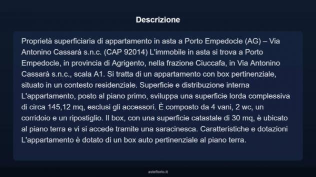 Immobile in asta di 145 m², box auto in vendita a Porto Empedocle - Foto 3