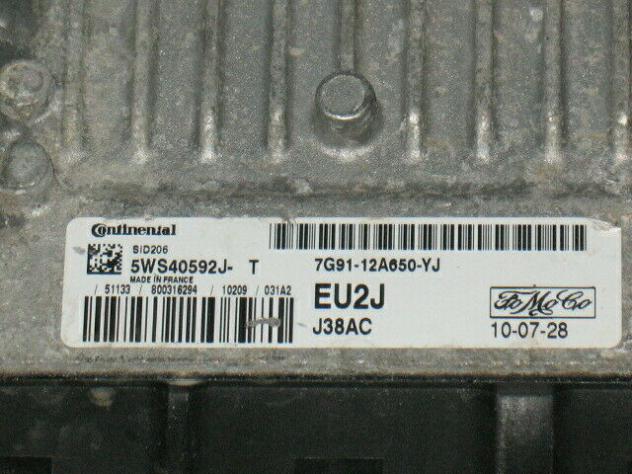 5WS40592J-T ECU FORD MONDEO 1.8 TDCI 5WS40592J-T 7G91-12A650-YJ SID206 - Foto 2