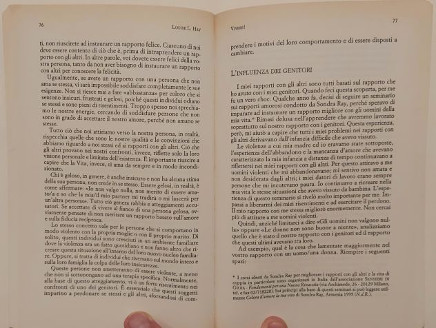 Vivere! di Louise L.Hay 1°Ed.Euroclub su licenza Editoriale Armenia, 1998 - Foto 4