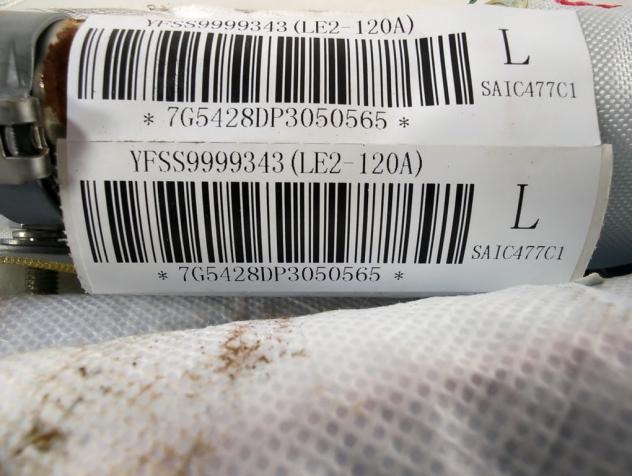 10665428 AIRBAG LATERALE A TENDINA SINISTRO MG ZS 1.5 B 78KW 5M 5P (2023) RICAMBIO USATO - Foto 4