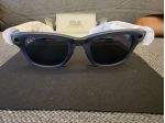Ray-Ban Meta Wayfarer 1ª generazione Jeans opaco trasparente Polarizzate blu