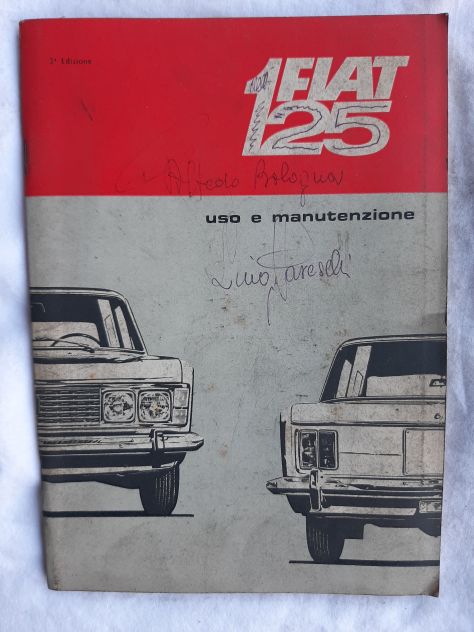 FIAT 125 USO E MANUTENZIONE ANNO 1967 ORIGINALE