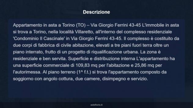 Immobile in asta di 118 m² con più di 5 locali e box auto in vendita a Torino - Foto 17