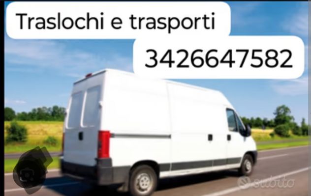 Furgone con conducente per piccoli traslochi e trasporti