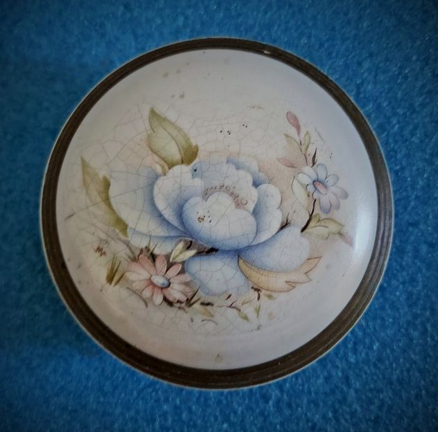 Scatola Portagioie Vintage in ceramica di Deruta dipinta a mano - Foto 3