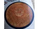 Piano Tavolo legno Intarsiato diametro 110 x 2 cm.