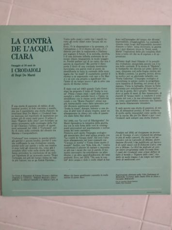 Disco Vinile Lp 33 giri de I Crodaioli - "La contrà dellacqua ciara" del 1988. - Foto 3