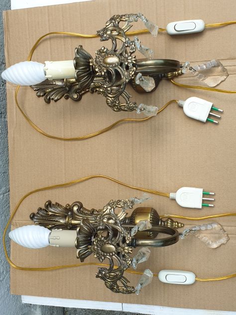 LAMPADARIO e 2 ABAT JOUR, VINTAGE. - Foto 6