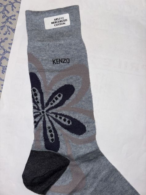 CALZE NUOVE DA UOMO IN COTONE FIRMATE ORIGINALI KENZO,MADE IN ITALY,N’42-44 - Foto 2