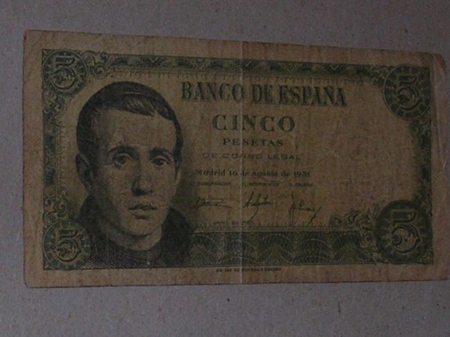 BANCONOTA CINCO PESETAS SPAGNA-U5299882