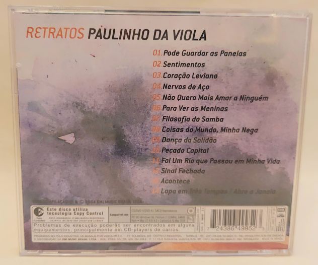 CD Retratos Paulinho Da Viola  Etichetta:EMI – 864995 2 - Foto 2