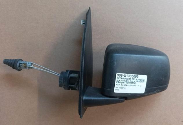 RETROVISORE EST.S.(regolazione manuale, fino al 08/2009) NERO GOFFRATO (No Vetrino Interno) 999-U1305099 Vetri e Retrovisori  Cristalli  Retrovisori