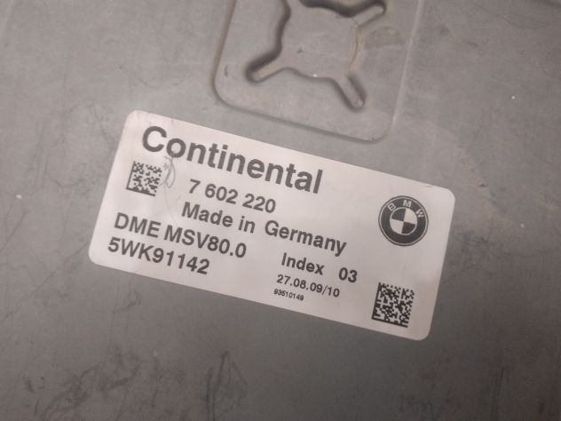 Centralina Motore Continental 5WK91142 7 602 220 DME MSV80.0 INDEX 03 BMW Benzin