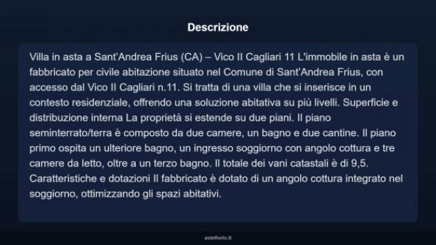 Immobile in asta di 150 m² con più di 5 locali in vendita a Sant'Andrea Frius - Foto 3