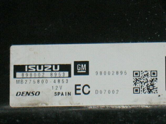 98002895 ECU OPEL ASTRA GM 1.7 98002895 890028953 MB275800-4853 - Foto 2