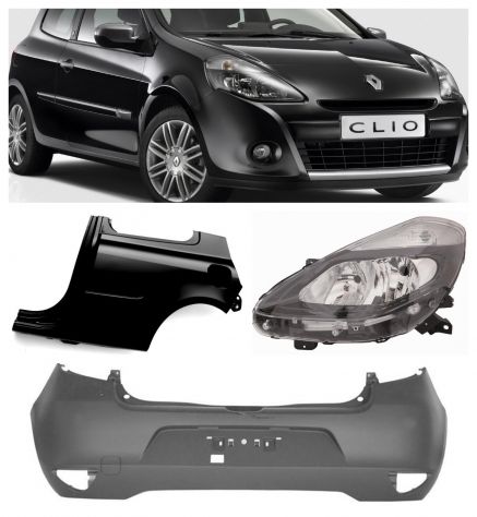 Renault Clio ricambi frontale cofano paraurti kit airbag 2009>12 - Foto 9
