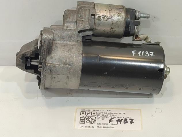 MOTORINO D' AVVIAMENTO ALFA ROMEO Giulietta Serie (940_) 0001139006 51810267A 940A5000 diesel 1956 (1013) - Foto 2