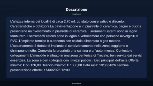 Immobile in asta di 84 m², box auto in vendita a Trecate - Foto 4