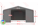 Tendoni Coperture Strutture Provvisorie 8,0 x 12,0 x 4,0 telo 550 gr. mq.