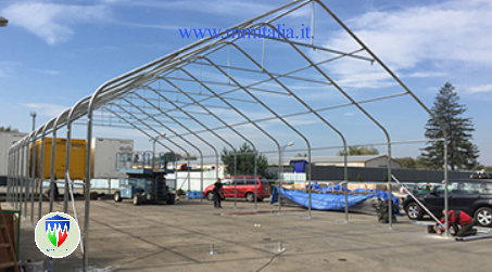 Tunnel Industriali Coperture Mobili telo in Pvc 10 x 18 x 5,0 MM Italia - Foto 8