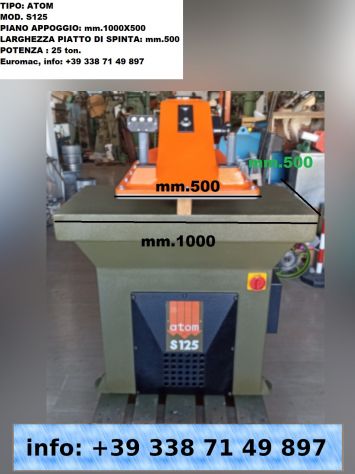 TRANCIA FUSTELLATRICE A BANDIERA ATOM S125