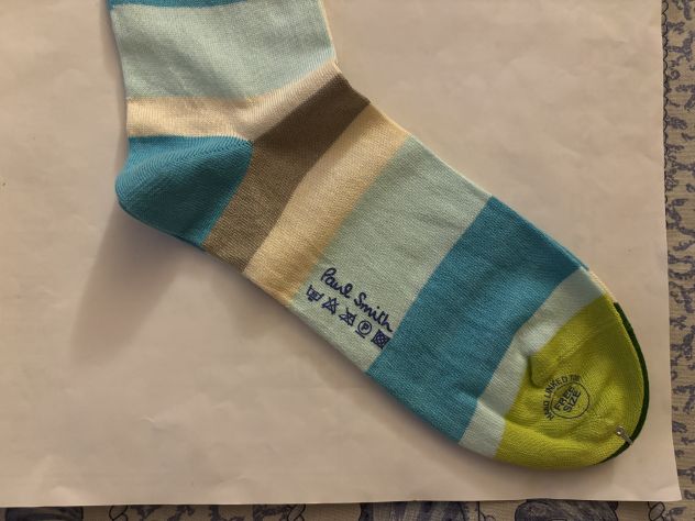 CALZE NUOVE CON CARTELLINO DA UOMO LEGGERE FIRMATE ORIGINALI PAUL SMITH,MADE IN - Foto 8