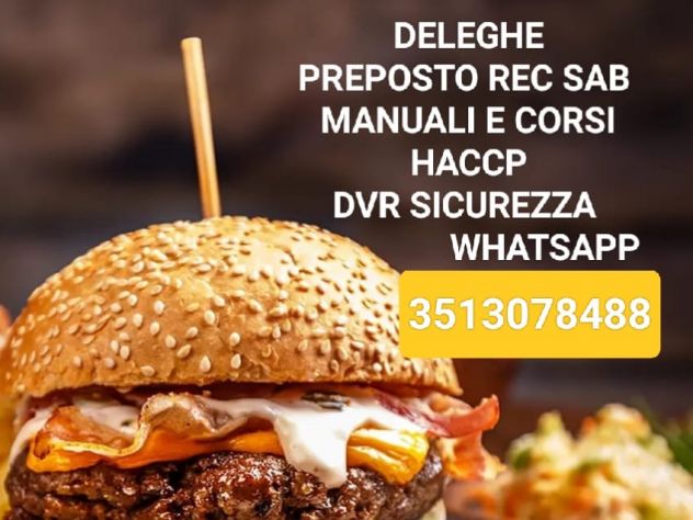 ONLINE - CORSO SAB - HACCP - PREPOSTO REC - DVR