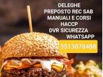 ONLINE - CORSO SAB - HACCP - PREPOSTO REC - DVR