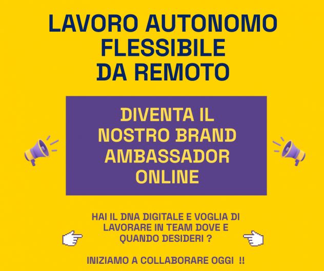 Partner Commerciali Indipendenti per Lavoro Autonomo da Remoto