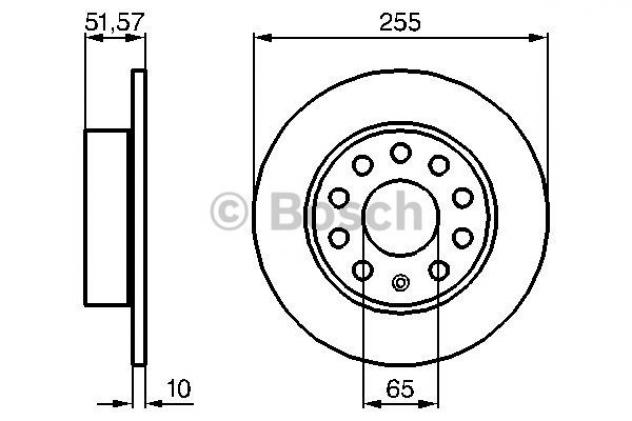 Disco Freno Bosch 0986479099 Seat, Skoda, Vw