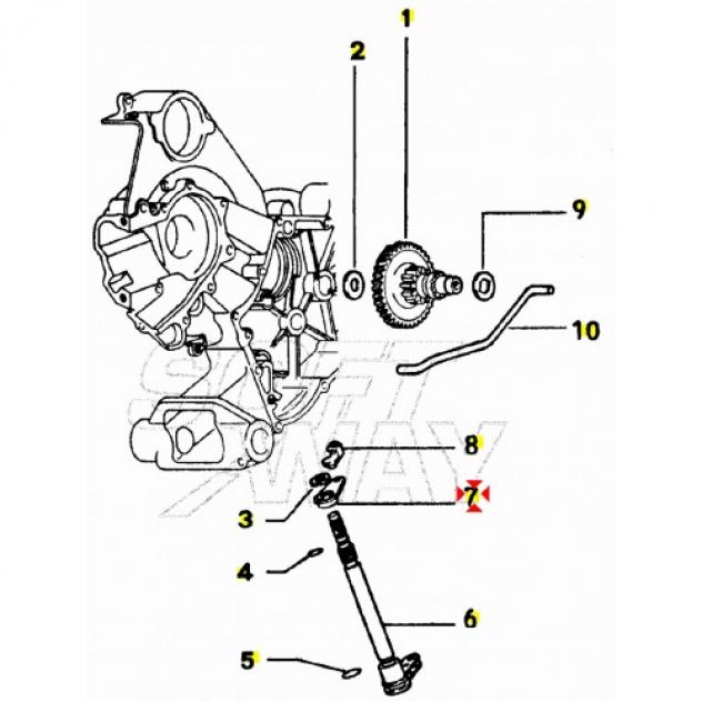 Levetta albero comando gas per Piaggio Vespa FL2 PK Automatica 50 - 2233804 - Foto 3