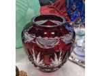 Vaso in cristallo al piombo con intagliatura a mano,  Germania anni ‘70