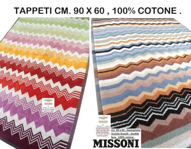 MISSONI  , TAPPETI  TESSUTI  BIANCHERIE . - Foto 10