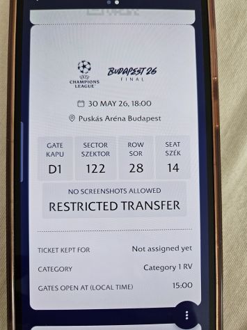 UEFA Champions League Final Tickets – Arsenal vs PSG Budapest – Aréna