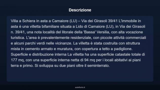 Immobile in asta di 177 m² con più di 5 locali e box auto in vendita a Camaiore - Foto 4