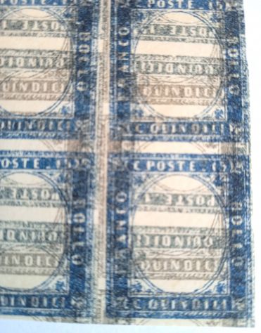 Filatelia Prova di quattro esemplari di 15 Cent. 1863 - Foto 2