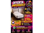 1 LETTO + MATERASSO NUOVO: 145€  2 LETTI + 2 MATERASSI NUOVI: SOLO 270€